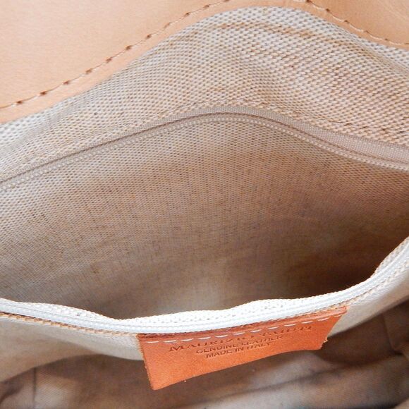 Maurizio Taiuti Italy Blue Leopard Print Pebbled Leather Purse Top Handle Bag - Picture 11 of 12